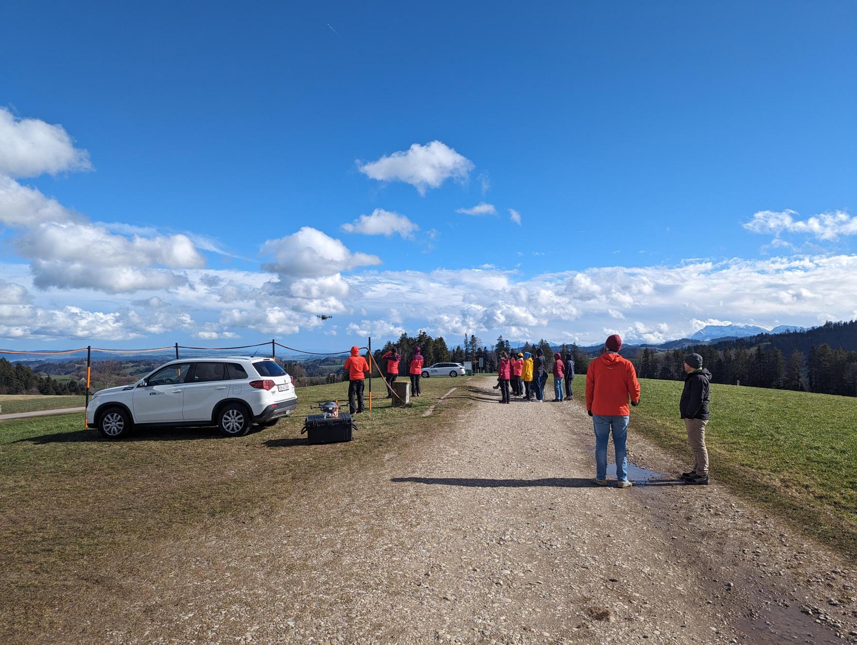 Enlarged view: Moments after the UAV launched to collect data by flying a vertical profile